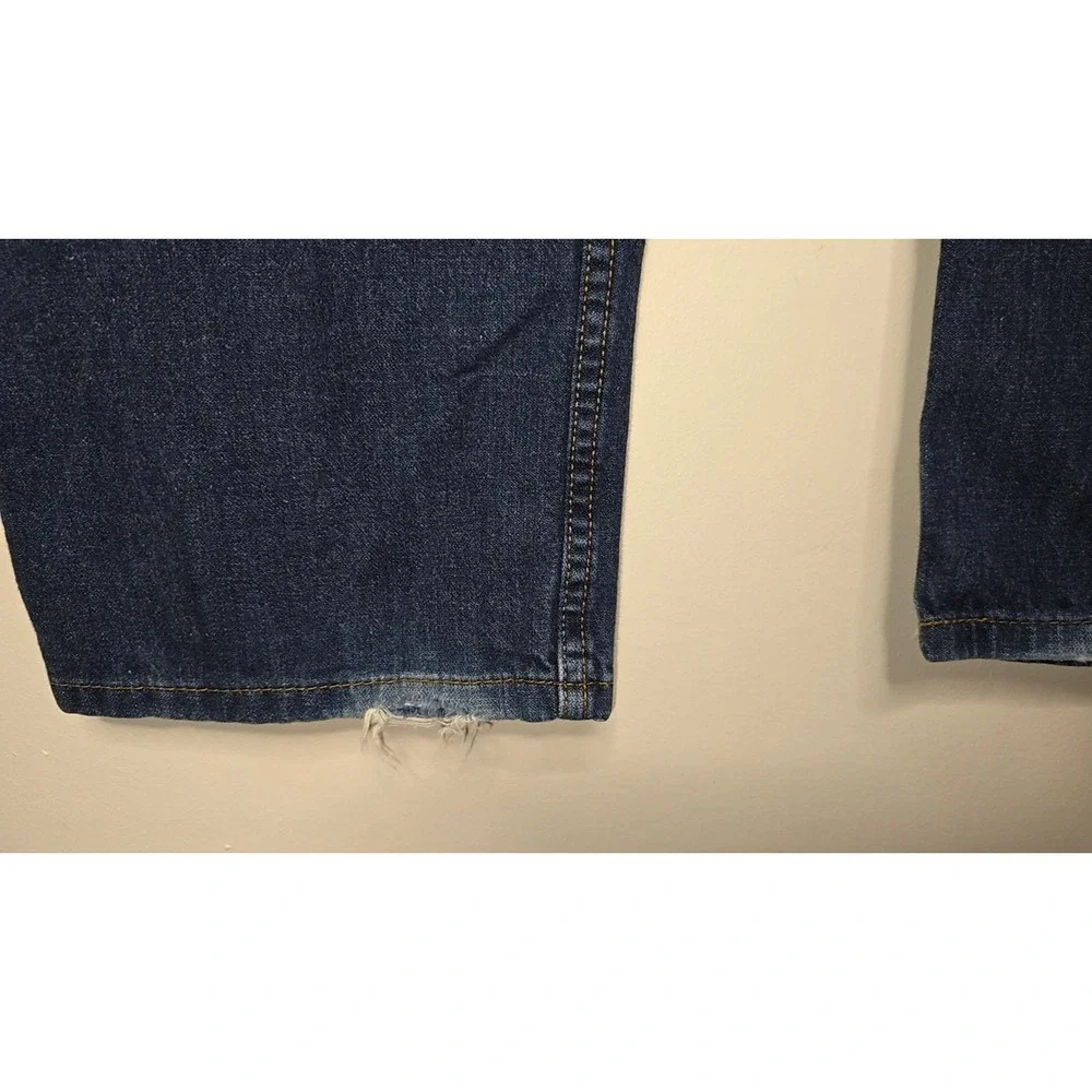 Levis 514 Mens Jeans 38x32 Blue Dark Wash‎ Regular Straight Western Normcore